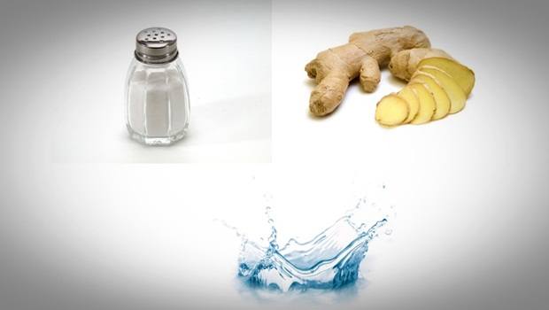 how to treat swollen gums - ginger, salt, and water