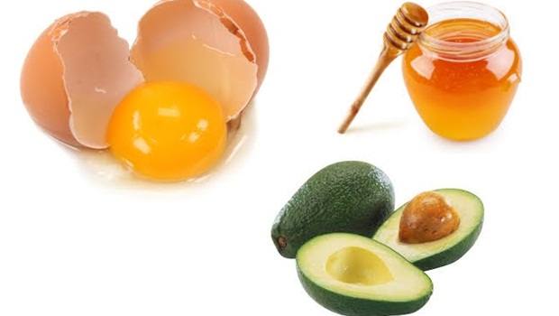 honey, avocado egg yolk face mask
