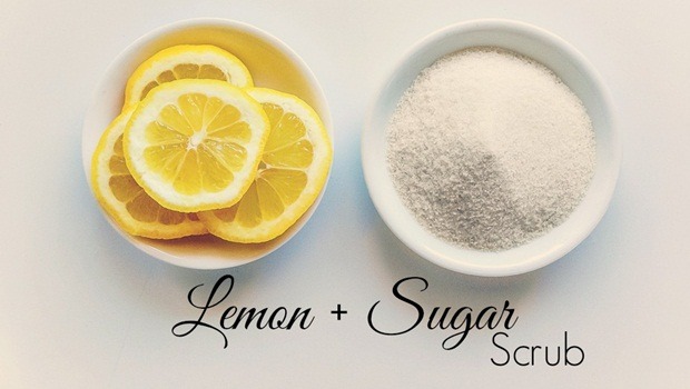 how to get rid of black spots - lemon juice with sugar