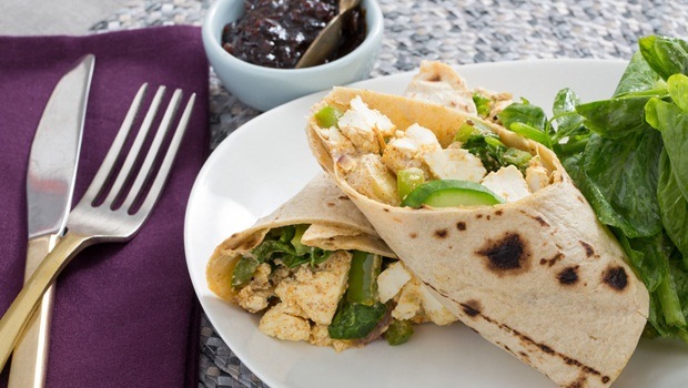 diet for good health - low fat paneer wrap