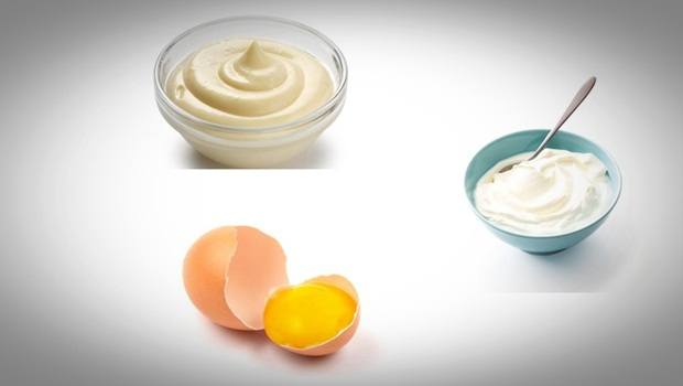 homemade hair conditioners - mayonnaise, yogurt, and egg conditioner