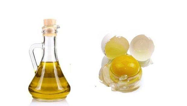 olive oil, bran egg yolk face mask
