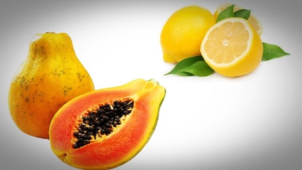 how to get rid of black spots - papaya with lemon juice