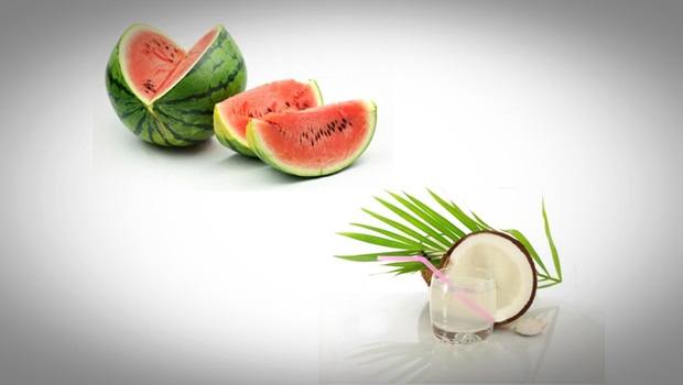 how to treat acidity - watermelon and coconut water