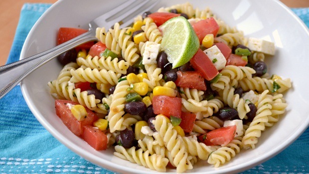 summer salad ideas - bean and pasta salad