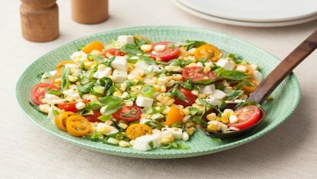 summer salad ideas - corn and tomato salad