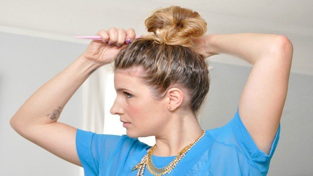 how to look taller - tufting hair on the top of the head or using hair spray glue