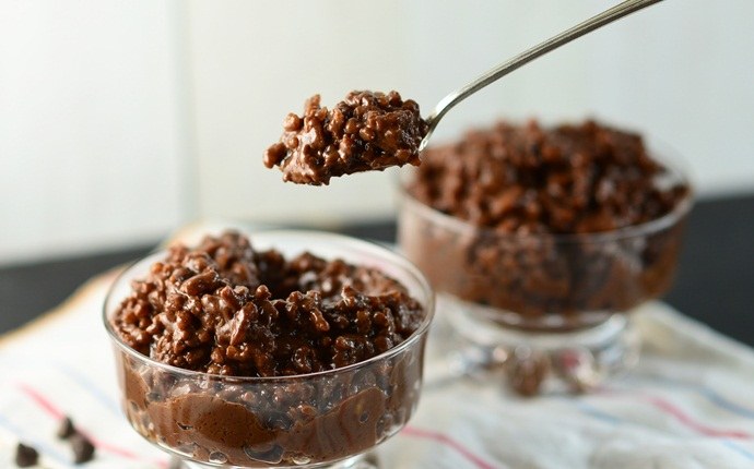 desserts in a jar - chocolate rice pudding