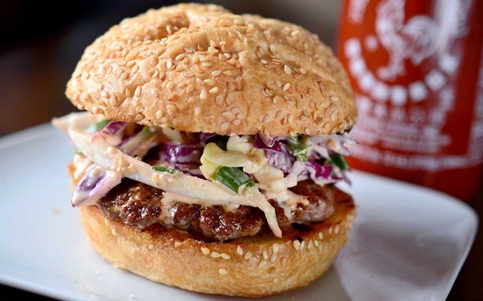 easy brunch ideas - sriracha burger