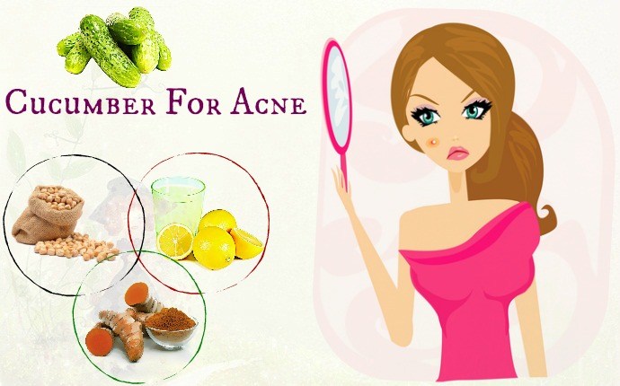cucumber for acne - cucumber juice with chickpea flour, turmeric powder, and lemon juice