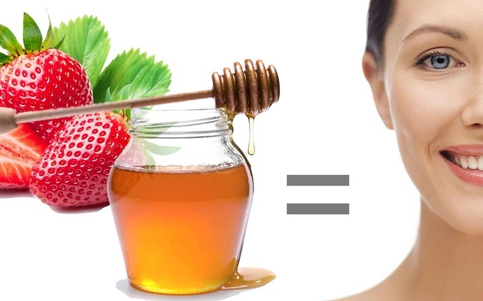 honey for acne scars - honey and strawberry