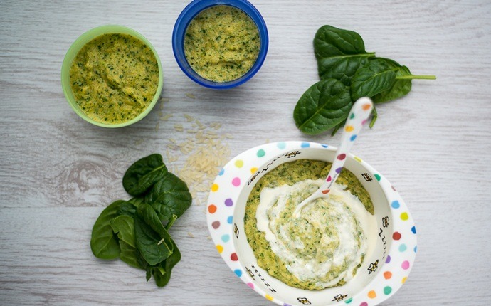 baby puree recipes - chicken and spinach puree