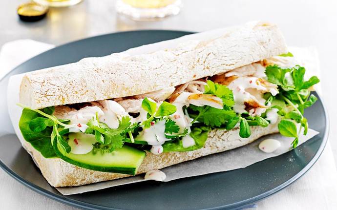 lunch ideas for teens - chicken baguettes