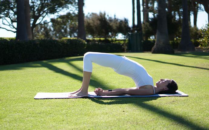 yoga poses for sciatica - setubandh asana