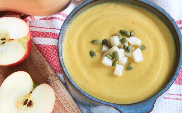 healthy apple recipes - apple and butternut squash soup