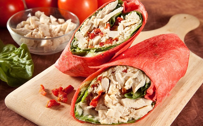 healthy snacks for teens - apple butter turkey wraps