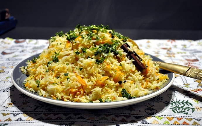 low calorie indian food - spinach pilau