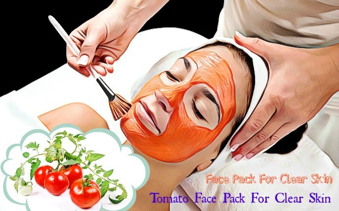 face pack for clear skin - tomato face pack