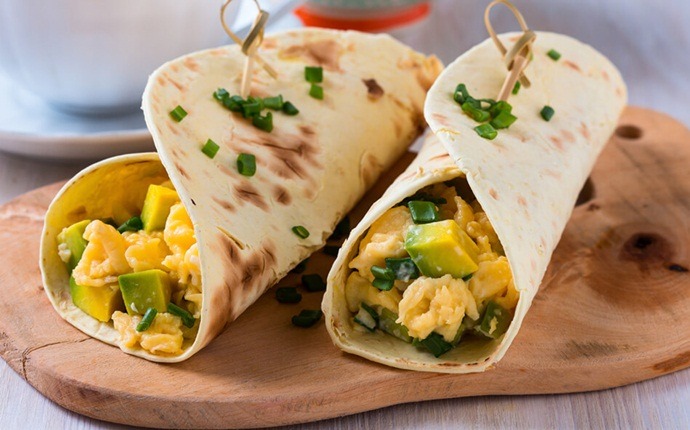 breakfast ideas for teens - tortilla wrap