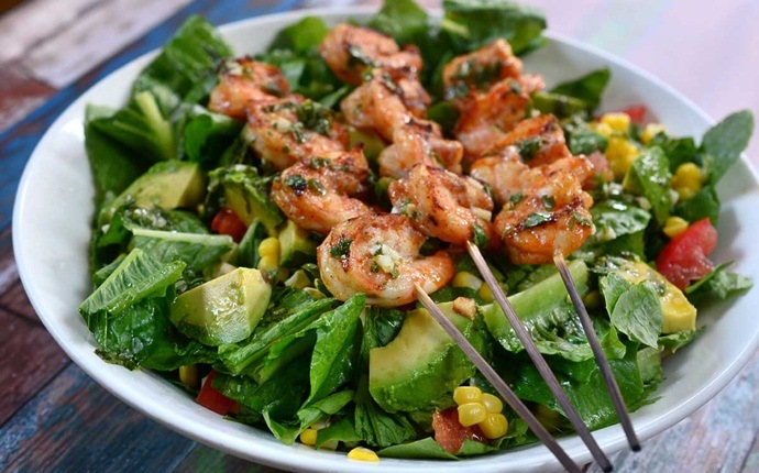 salad recipes for kids - grilled shrimp salad