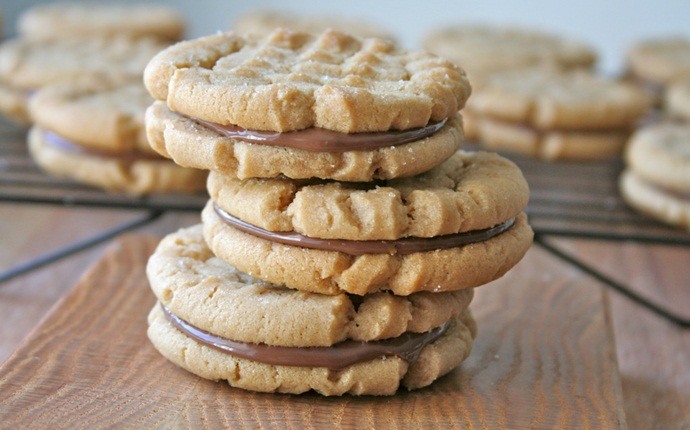 low calorie cookies - peanut butter plus jelly sandwichcookies