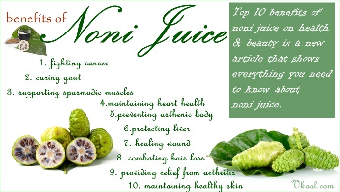 health benefits of noni juice