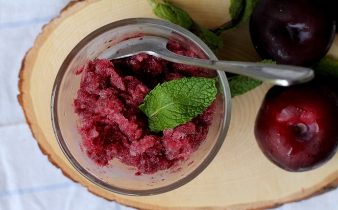 plum baby food - frozen plum puree