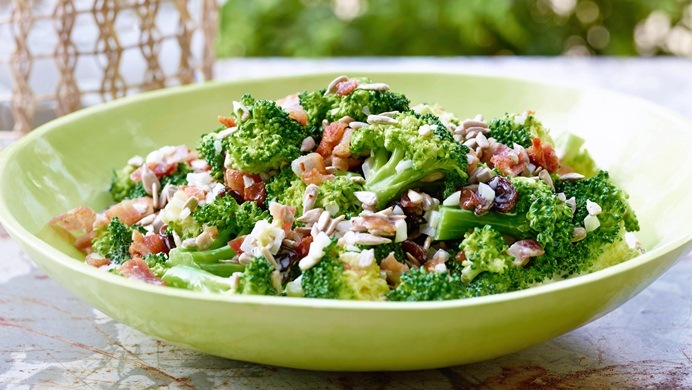 vegetarian salad recipes - grape broccoli salad recipe