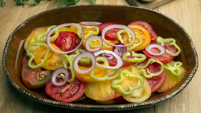 vegetarian salad recipes - greek tomato salad recipe