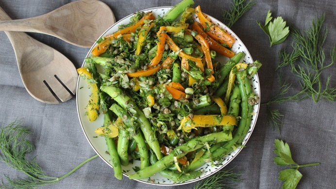 vegetarian salad recipes - green bean salad
