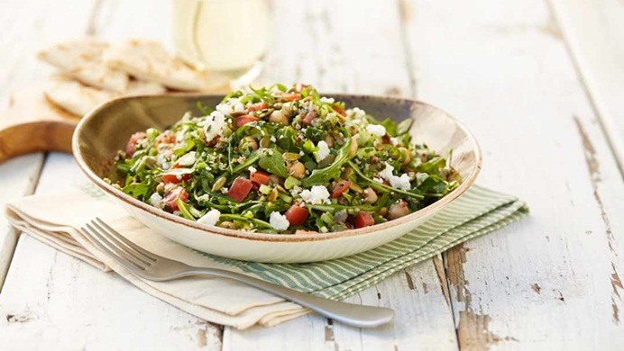 vegetarian salad recipes - mediterranean basmati salad