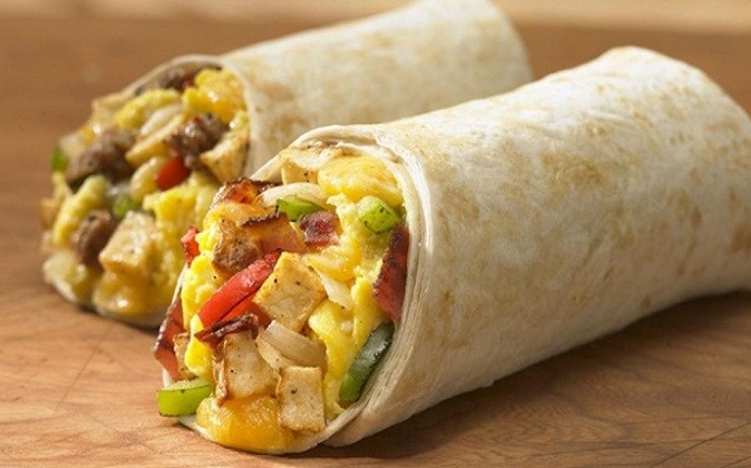 easy camping recipes - burritos for breakfast