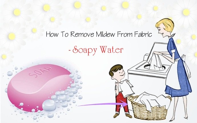 how to remove mildew from fabric - soapy water
