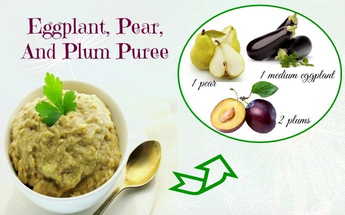 easy eggplant recipes - eggplant, pear, and plum puree