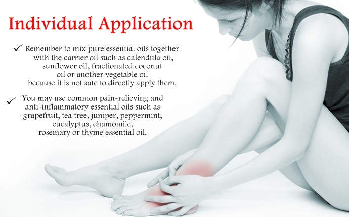 essential oils for swollen ankles - individual application