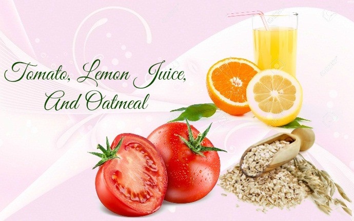 tomato for acne - tomato lemon juice and oatmeal