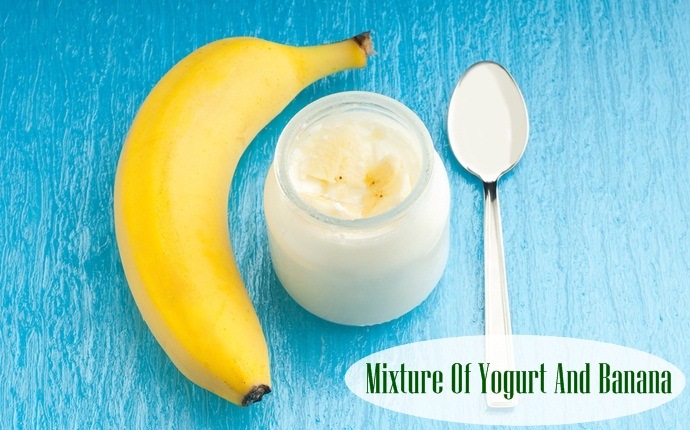 yogurt for diarrhea - mixture of yogurt and banana
