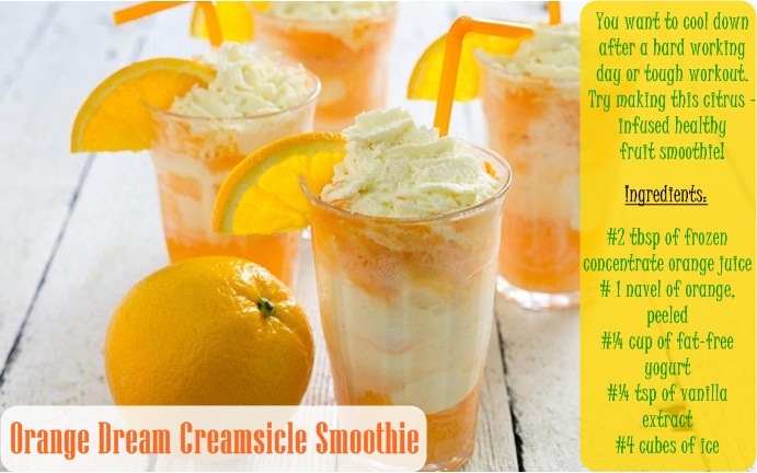 frozen fruit smoothies - orange dream creamsicle smoothie