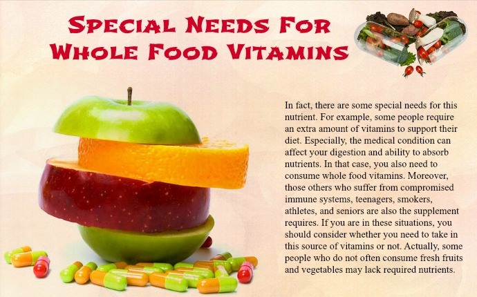 whole food vitamins - special needs for whole food vitamins