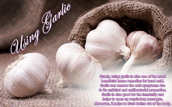 home remedies for head cold - using garlic