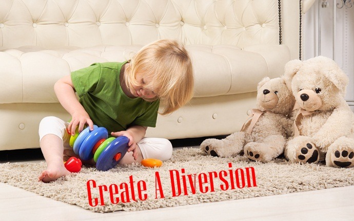 how to deal with toddler tantrums - create a diversion