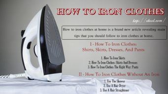 how to iron clothes at home