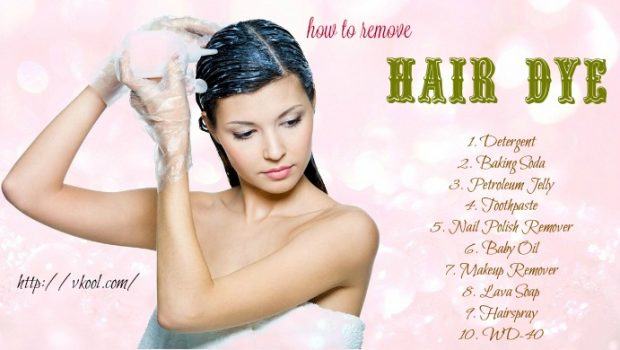 how to remove hair dye from face