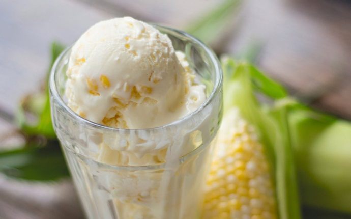healthy corn recipes - sweet corn ice cream