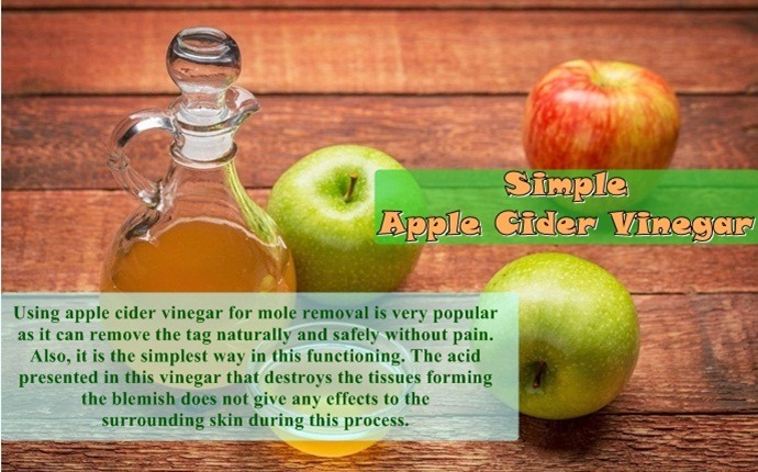 apple cider vinegar for mole removal - simple apple cider vinegar