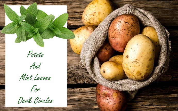 mint leaves for dark circles - potato and mint leaves for dark circles
