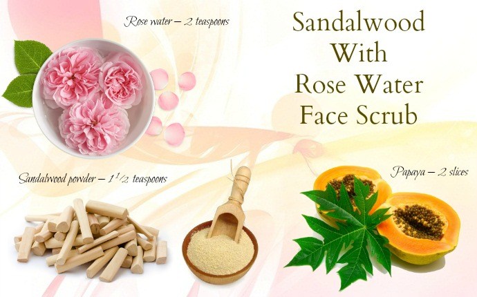face scrubs for dry skin - sandalwood with rose water face scrub