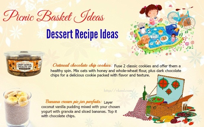 picnic basket ideas - dessert recipe ideas