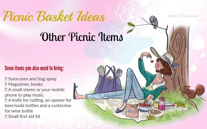 picnic basket ideas - other picnic items