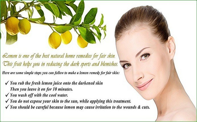 home remedies for fair skin - lemon